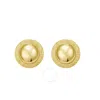 Tresorra 14k Yellow Gold Roman Numeral Button Stud Earrings In Yellow