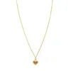 Tresorra 14k Yellow Gold Ruby Heart Necklace In Yellow