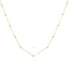 Tresorra 14k Yellow Gold Saturn Bead Necklace In Yellow