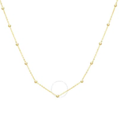 Tresorra 14k Yellow Gold Saturn Bead Necklace