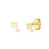 Tresorra 14k Yellow Gold Scorpio Stud Earrings In Yellow