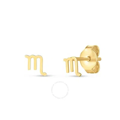 Tresorra 14k Yellow Gold Scorpio Stud Earrings
