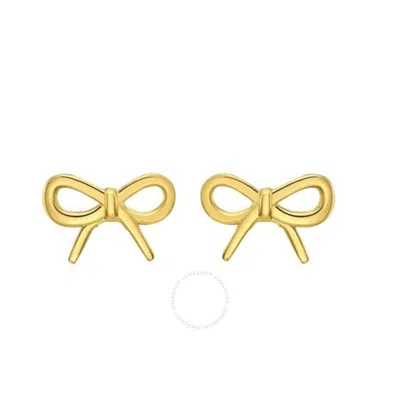 Tresorra 14k Yellow Gold Small Bow Stud Earrings