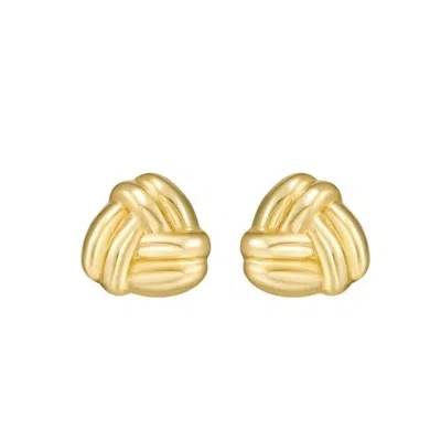 Tresorra 14k Yellow Gold Small Double Knot Stud Earrings