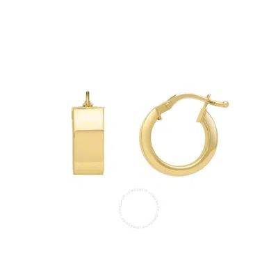 Tresorra 14k Yellow Gold Small Wedding Band Hoop Earrings