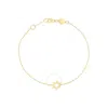 Tresorra 14k Yellow Gold Star Of David Bracelet In Yellow