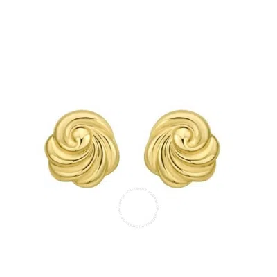 Tresorra 14k Yellow Gold Swirl Knot Stud Earrings