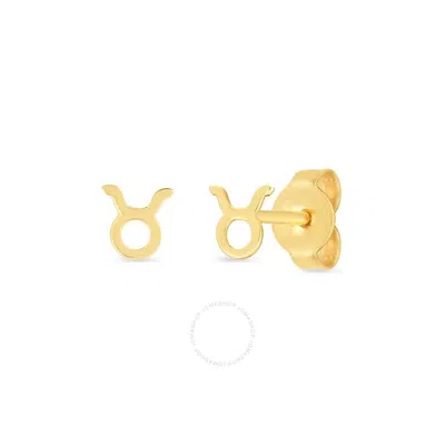 Tresorra 14k Yellow Gold Taurus Stud Earrings