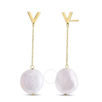 Tresorra 14k Yellow Gold Tesoro Pearl Drop Earrings