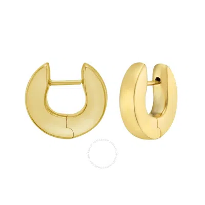 Tresorra 14k Yellow Gold Thick Post Hoop Earrings