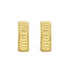 Tresorra 14k Yellow Gold Tubogas C-hoop Earrings In Yellow