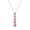 Tresorra 18k Rose Gold Diamond & Pink Sapphire Necklace In Pink
