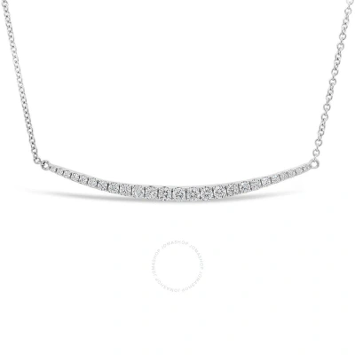 Tresorra 18k White Gold Graduated Bar Diamond Necklace