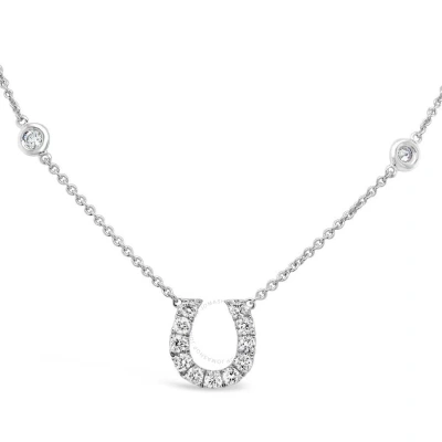 Tresorra 18k White Gold Lucky Horseshoe Diamond Necklace