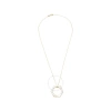 Tresorra 18k Yellow Gold Hexagon White Onyx Ring/necklacering Size: 5.75length: 16 Inches In Yellow