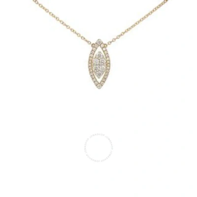 Tresorra 18k Yellow Gold Yellow Gold Marquise Evil Eye Diamond Necklace