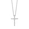 Tresorra Sterling Silver Diamond Cross Necklace