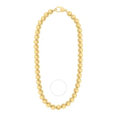 Tresorra Sterling Silver Gold Plated Bold Bead Chain Necklace