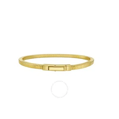 Tresorra Sterling Silver Gold Plated Cubogas Chain Bracelet In Yellow