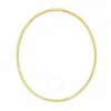 Tresorra Sterling Silver Gold Plated Cubogas Chain Necklace In Gold