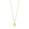 Tresorra Sterling Silver Gold Plated Cz Octagonal Star Locket Pendant Necklace In Gold