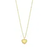 Tresorra Sterling Silver Gold Plated Heart Locket Pendant Necklace In Gold