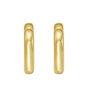 Tresorra Sterling Silver Gold Plated Open Heart Earring