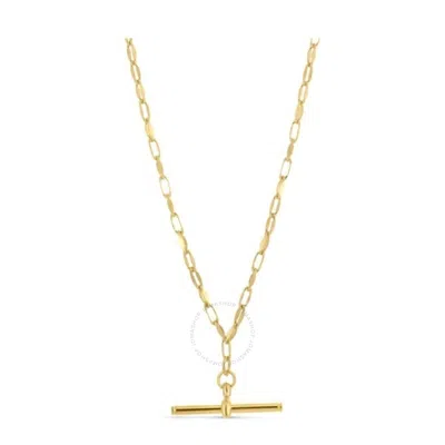 Tresorra Sterling Silver Gold Plated Toggle Chain Necklace