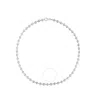 Tresorra Sterling Silver Moon-cut Bead Chain Necklace