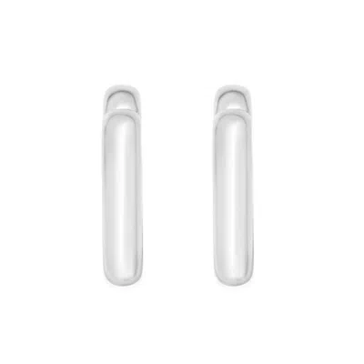 Tresorra Sterling Silver Open Heart Earring In Metallic
