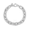 Tresorra Sterling Silver Oval Link Bracelet