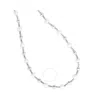Tresorra Sterling Silver Pearl Bead Chain Necklace In Metallic