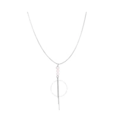 Tresorra Sterling Silver Pearl Tassel Necklace