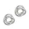 Tresorra Sterling Silver Polished Loop Knot Earring - 16mm In Metallic