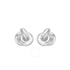 Tresorra Sterling Silver Puffed Knot Earrings