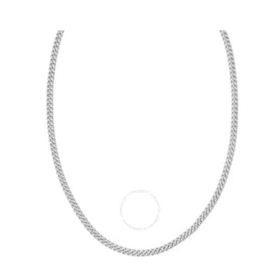 Tresorra Sterling Silver Vintage Miami Cuban Chain Necklace