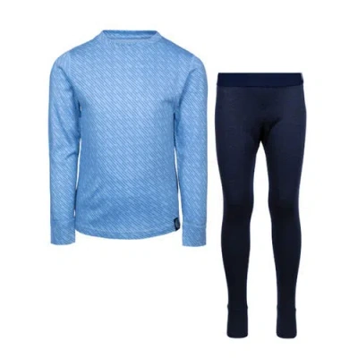 Trespass Childrens/kids Alec Base Layer Set In Blue