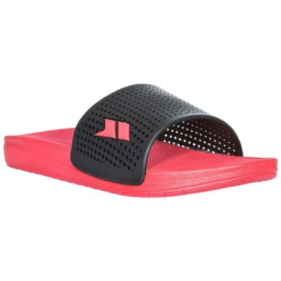 Trespass Cusp Perforated Flatform Sliders In Black
