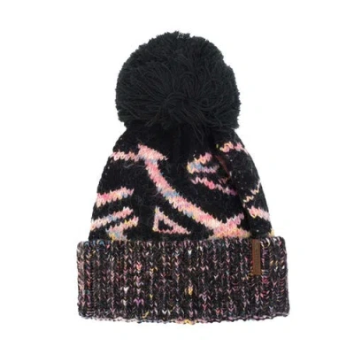 Trespass Diandra Colour Block Knitted Pom Pom Beanie In White
