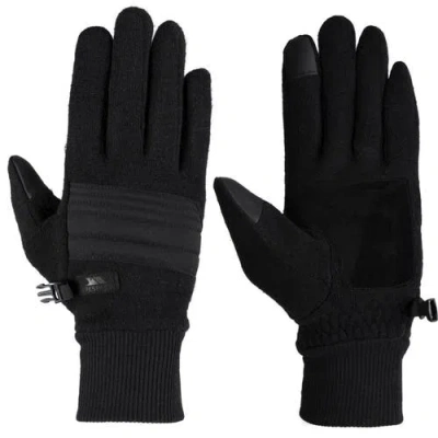 Trespass Douglas Leather Ski Gloves In Black