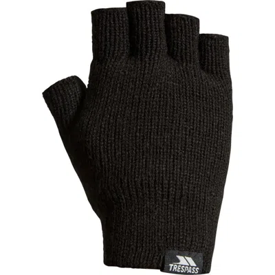 Trespass Gender Inclusive Dita Knitted Thinsulate Fingerless Gloves In Black