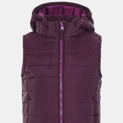 Trespass Girls Aretha Hooded Casual Vest In Purple