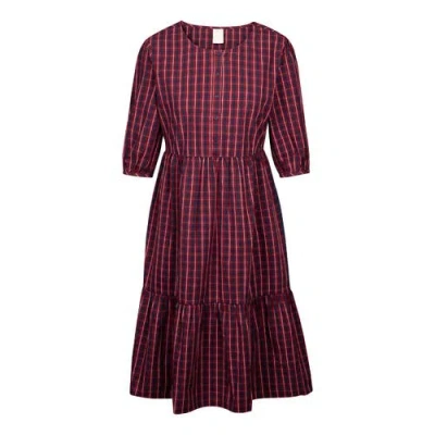 Trespass Helen Casual Dress In Burgundy