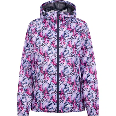Trespass Indulge Foliage Print Packaway Jacket In Black
