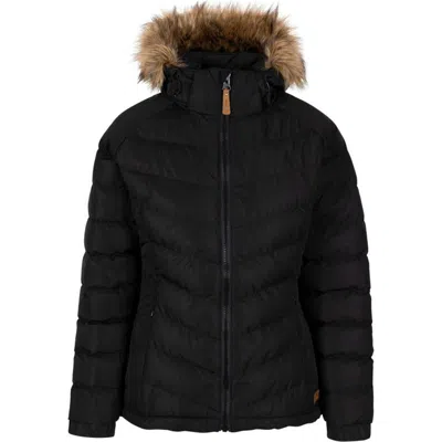 Trespass Nadina Waterproof Padded Jacket In Black