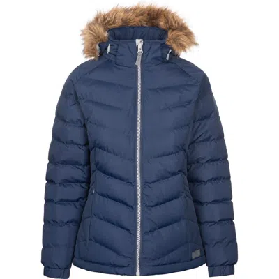 Trespass Nadina Waterproof Padded Jacket In Blue