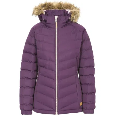 Trespass Nadina Waterproof Padded Jacket In Purple