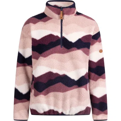 Trespass Ovie Mountain At200 Half Zip Fleece Top In Pink