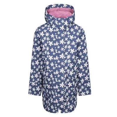 Trespass Kids'  Primdrop Waterproof Hooded Raincoat In Blue