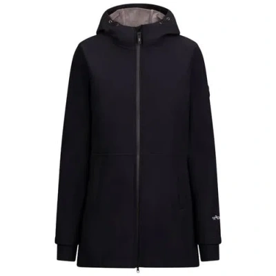 Trespass Priya Long Length Soft Shell Jacket In Black
